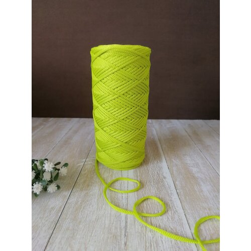 Шнур полиэфирный эльнить - 1 мм, 200 м, 100% полиэфир, без сердечника /шнур для вязания, рукоделия, макраме/