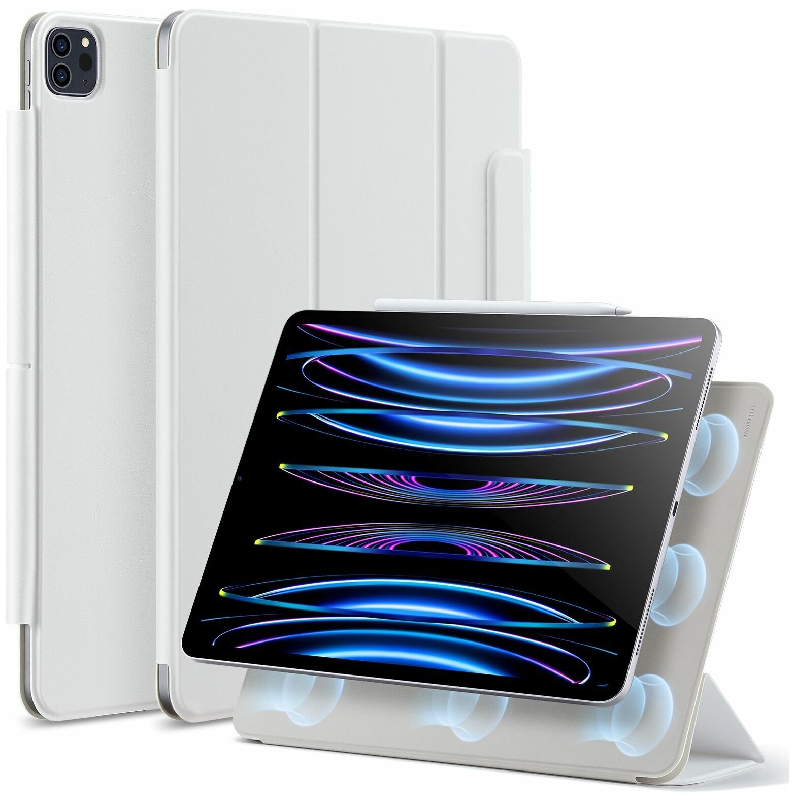 Чехол книжка ESR Rebound Magnetic Case с застежкой для iPad Pro 11 (2020, 2021, 2022), белый