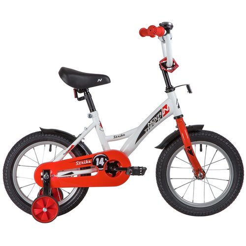 Велосипед Novatrack 143 Strike диаметр колеса 14 белый красный 598000₽