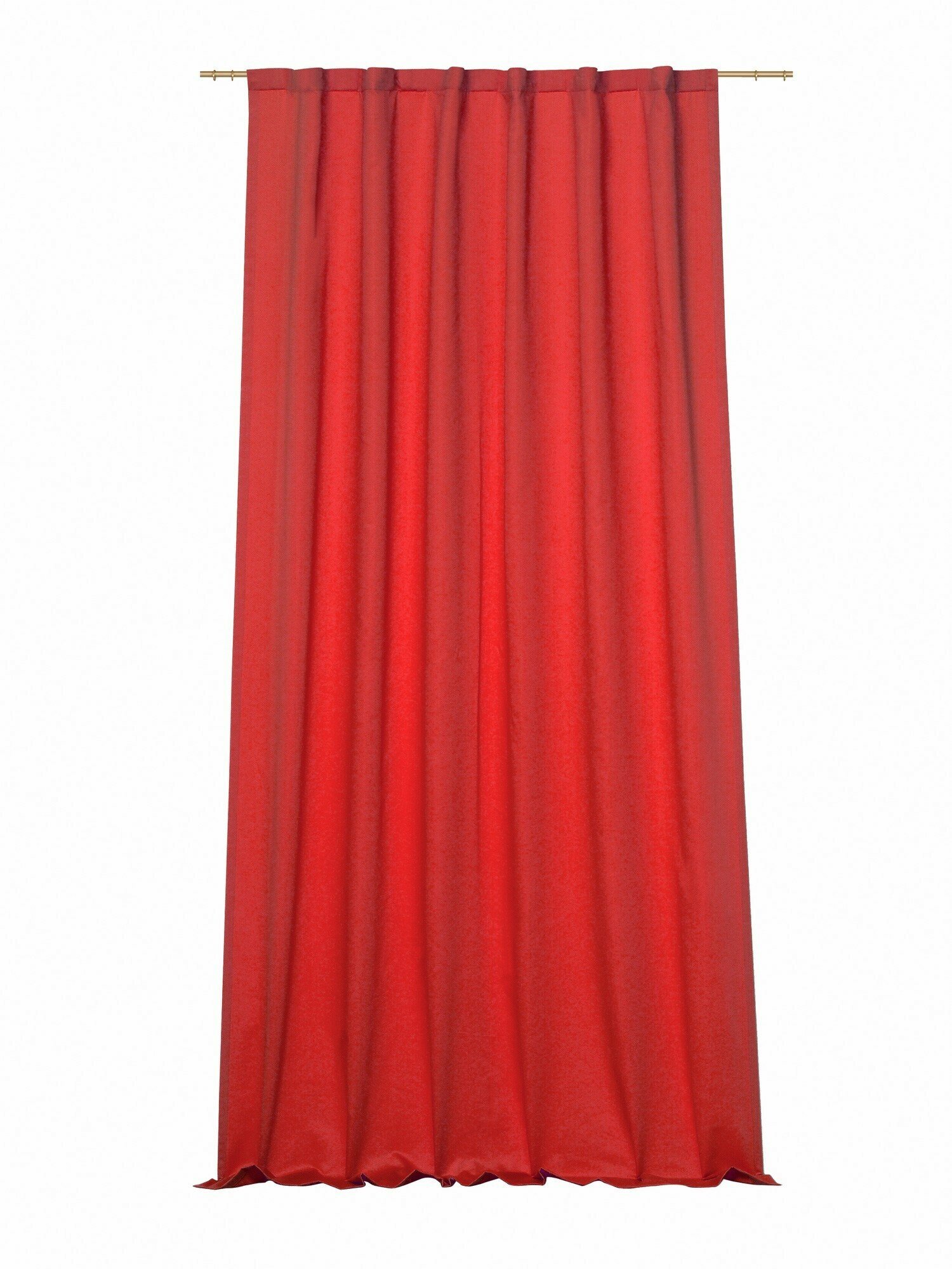 Штора на ленте Inspire Pharell 140x280 см цвет красный Carmen 4