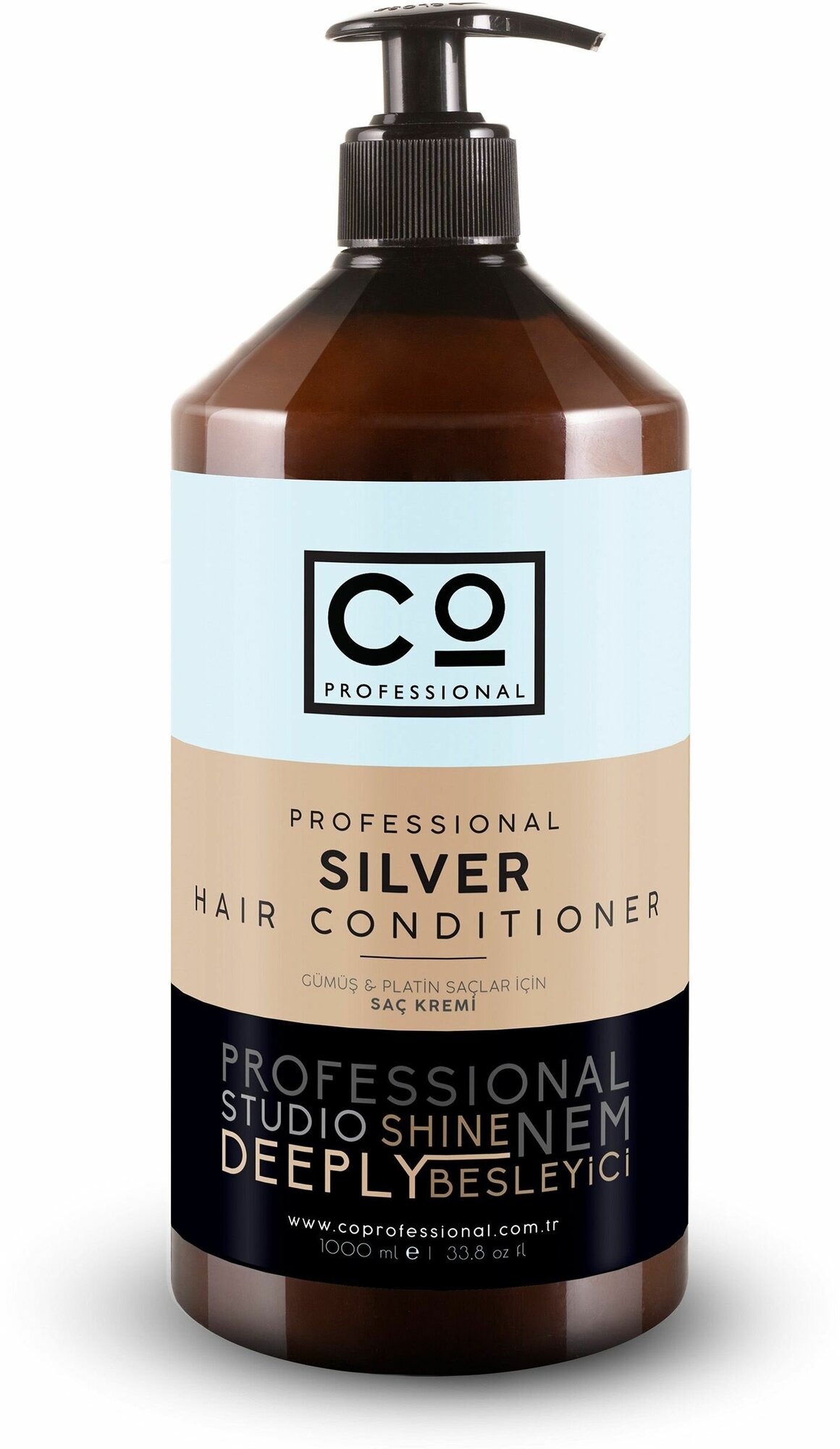 Кондиционер для осветленных волос, против нейтрализации желтизны CO PROFESSIONAL Silver Hair Conditioner, 1000 мл