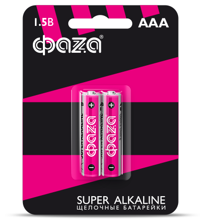 Элемент питания алкалиновый AAA/LR03 1.5В Super Alkaline BL-2 (уп.2шт) ФАZА 2858474