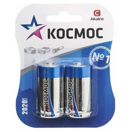 Батарейка КОСМОС R14, в упаковке: 2 шт. 16pcs 900min lr14 c mn1400 e93 1 5v c um2 am2 am 2 r14 alkaline batteries for loudspeaker gas cooker mircophone water heater