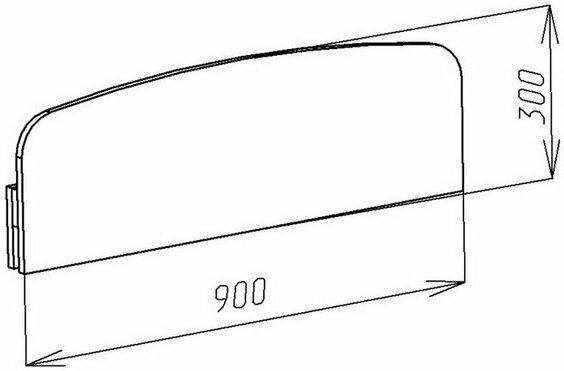 Бортик для кровати съемный Твист-1, 900х50х300, Венге