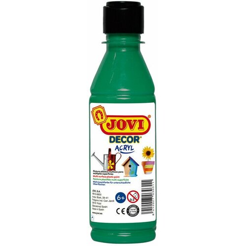 Краска акриловая JOVI, 250мл, пластиковая бутылка, темно-зеленый, 288194