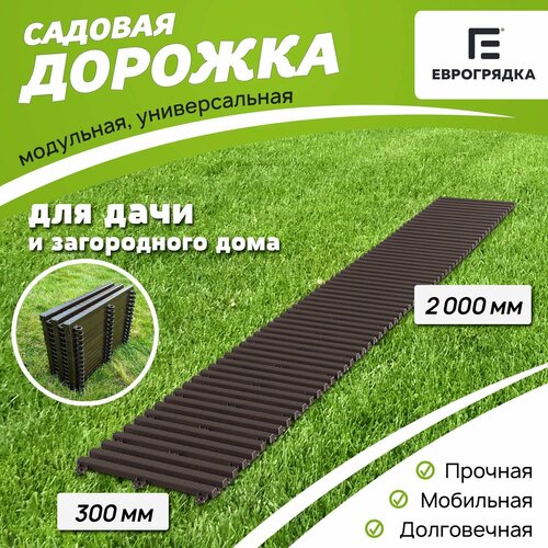 Садовая дорожка Еврогрядка 300х2000, цвет: венге