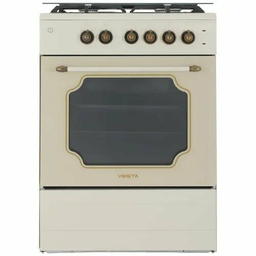 Газовая плита VESTA Valencia VKE 10-E Retro CHU бежевый 27910₽
