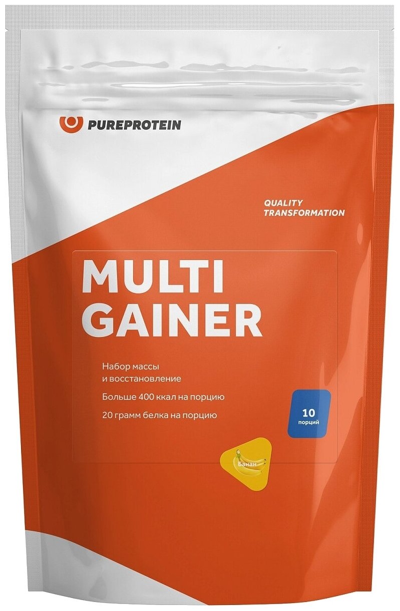 Мультикомпонентный гейнер Multi Gainer от PureProtein 1000 г : Банан