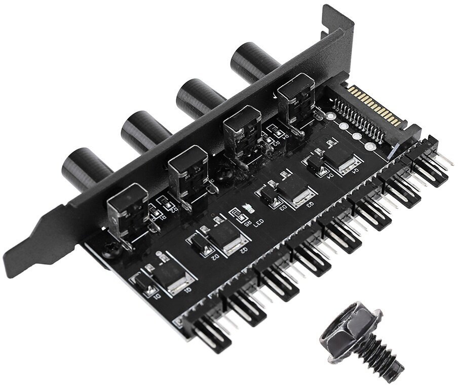 Контроллер скорости SATA Y 4-Pin для восьми вентиляторов