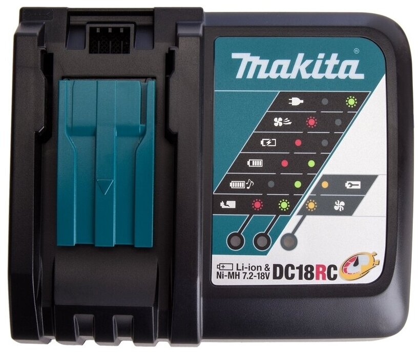 Зарядное устройство Makita 630c82-2, для Li-ion аккумуляторов, 1 слот — фото 1