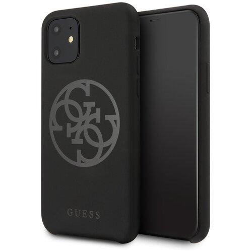 фото Чехол guess для iphone 11 silicone collection 4g logo hard black
