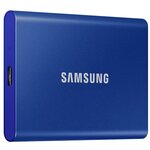 SSD SAMSUNG Твердотельный накопитель Samsung. Samsung SSD 500GB T7 Touch, USB Type-C, R/W 1000/1050MB/s, Blue - изображение