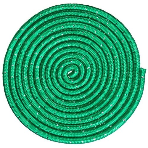 Скакалка гимнастическая с люрексом, 3 м, цвет зелёный