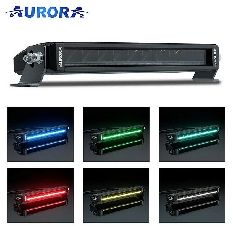 Фара автомобильная / балка светодиодная Aurora ALO-S5D1-10RQ 10" (254 см) 54w Дальний свет-белый+RGB