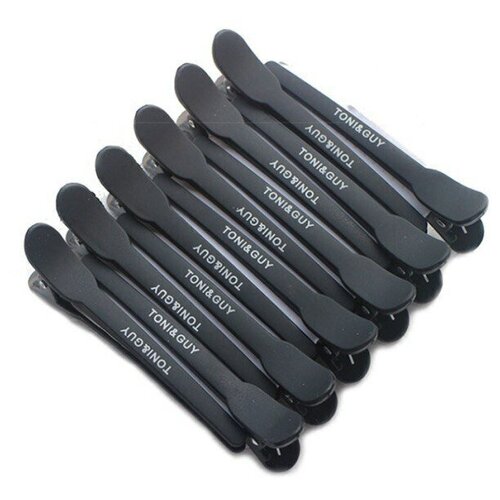 Зажимы для волос карбоновые профессиональные 10 см черные набор 12 шт 349₽
