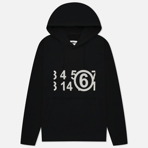 Женская толстовка Maison Margiela MM6 Big Logo Hoodie чёрный, Размер S