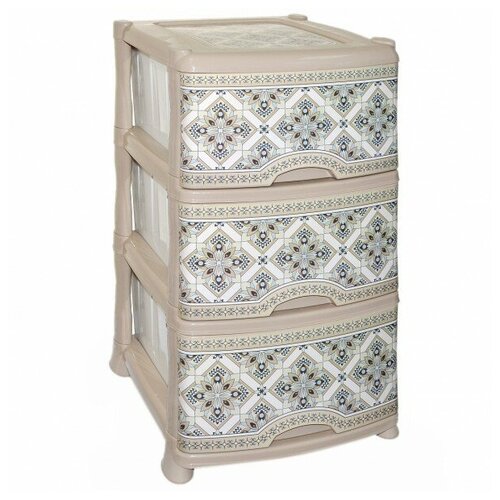 ВиолетПласт ООО Комод 3 секц. с декором 