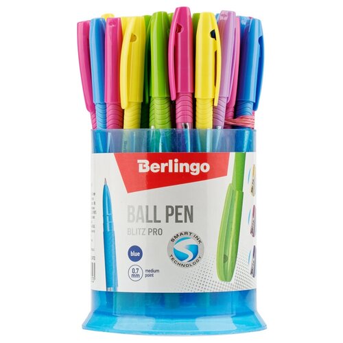 фото Berlingo набор шариковых ручек blitz pro, 0.5 мм, 50 шт (cbp_70835), синий цвет чернил