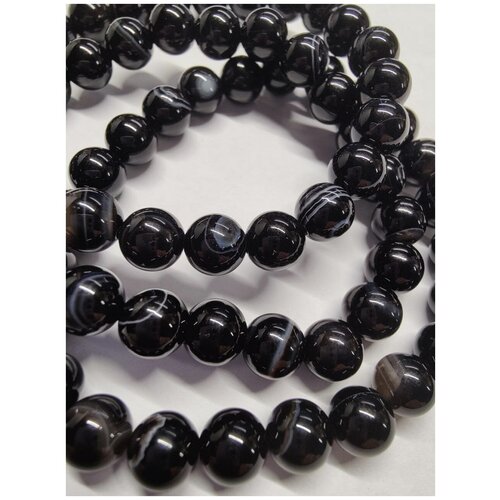 фото Браслет из натуральных камней. черный агат. 1000мелочей