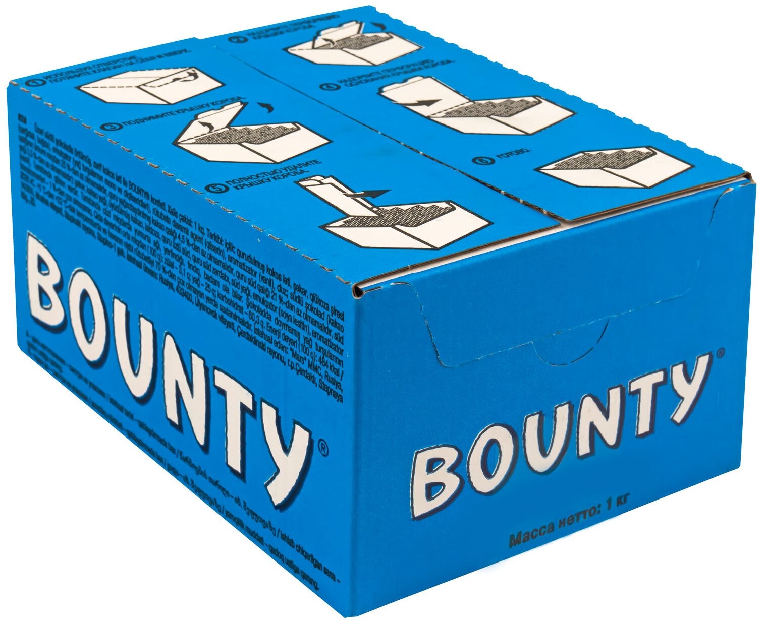 Конфеты Bounty с нежной мякотью кокоса, 1 кг, картонная коробка