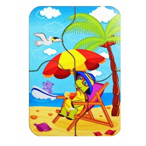 Пазл 6 Черепашка в отпуске