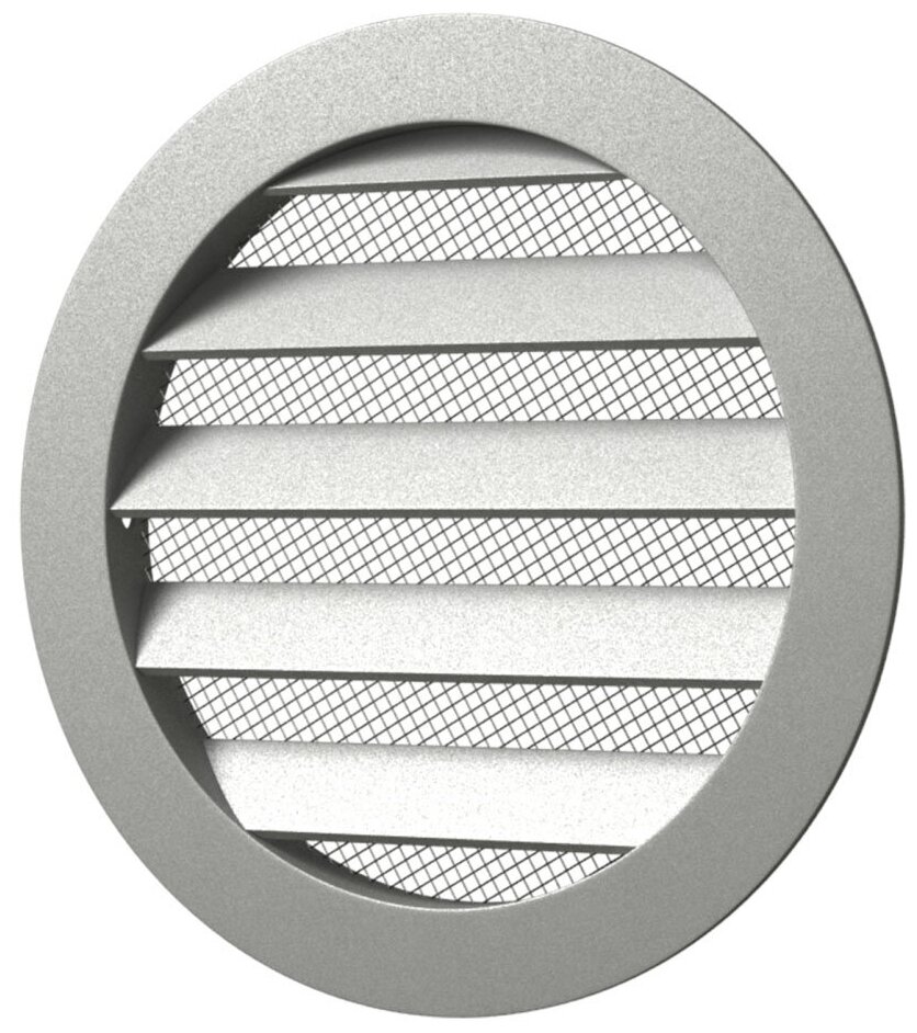 Решетка вентиляционная круглая D180 алюминиевая с фланцем D150 - фотография № 1