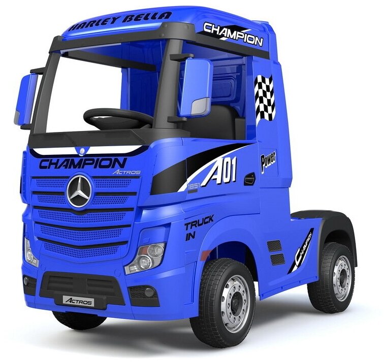 Детский электромобиль Barty Mercedes-Benz Actros (Лицензия) синий глянец