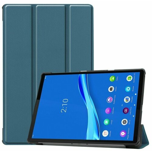 Планшетный чехол для Lenovo Tab M10 Plus, TB-X606 - 10,3 дюйма (темно-зеленый) tablet case for lenovo tab m10 fhd plus tab m10 tb x605f tb x505f tab e10 tb x104f tb x104l leather stand feather pattern cover