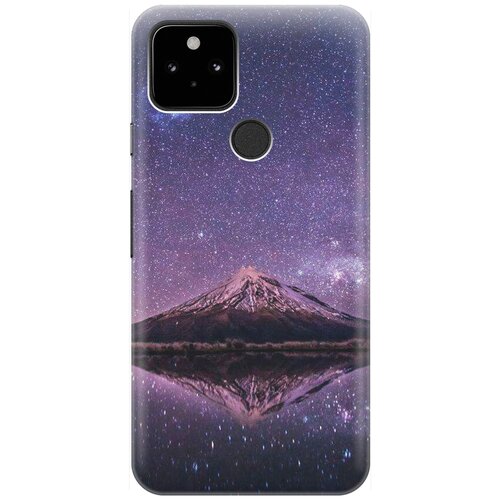 фото Силиконовый чехол на google pixel 5 / гугл пиксель 5 с принтом "гора и звездное небо" gosso