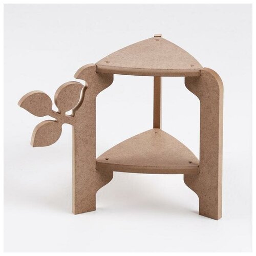 Стойка-полка для цветов двухъярусная Флора 21х27х25 см неокрашенная для декорирования 931₽