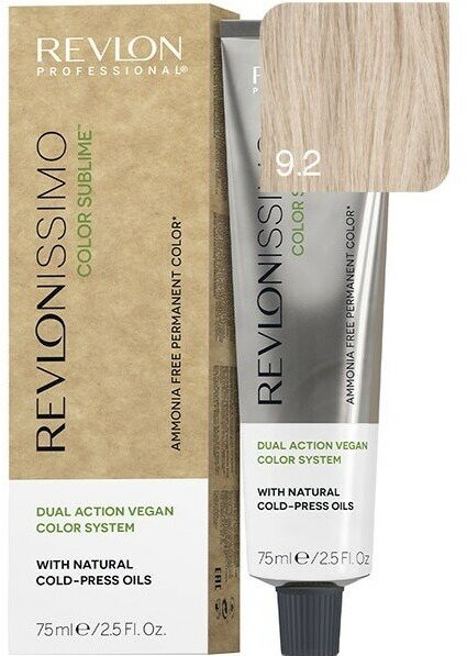 Revlon Professional Revlonissimo Color Sublime Vegan, 9.2 очень светлый блондин перламутровый, 75 мл
