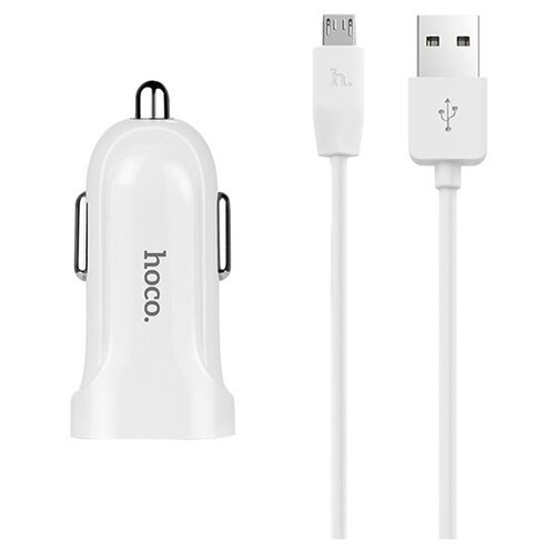 Зарядный комплект Hoco Z2 + кабель microUSB, RU, белый зарядный комплект hoco z23 grand style кабель microusb белый