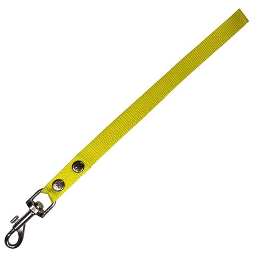 Поводок-водилка с большой ручкой для средних собак нейлоновый 40 см х 20 мм желтый (до 35 кг)