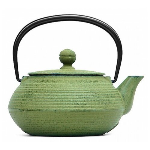 фото Чугунный чайник iwachu для чайной церемонии 0,65л салатовый