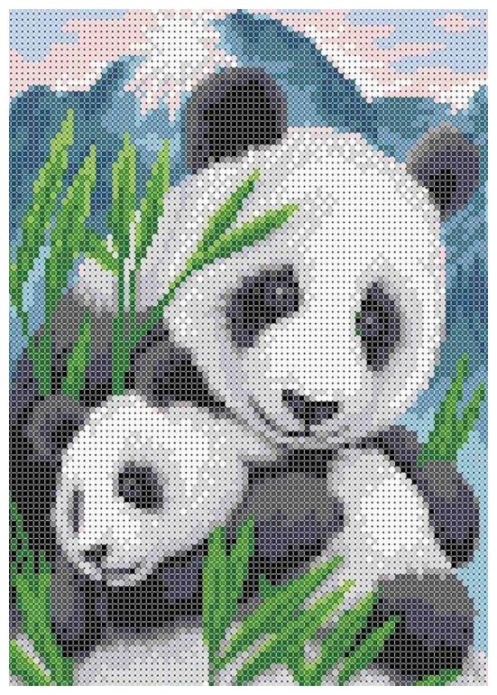 Набор для вышивания «Мамы и их зверята. Панды», 24,3x18,5 см, Каролинка