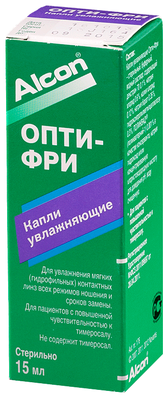 Opti-Free увлажняющие гл. капли фл., 15 мл, 25 г