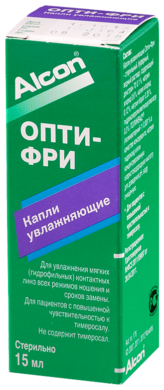 Opti-Free увлажняющие гл. капли фл., 15 мл, 15 мл, 25 г, 1 шт.