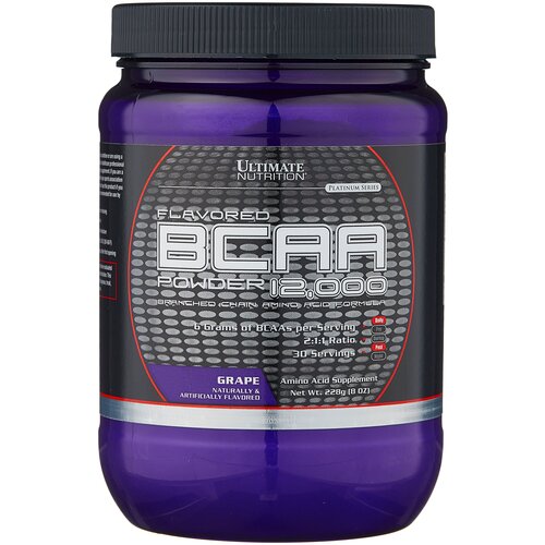 BCAA Ultimate Nutrition BCAA Powder 12000, виноград, 228 гр.