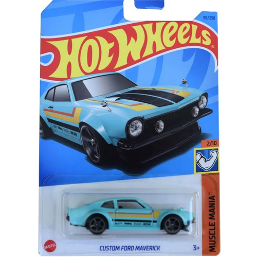 Hot Wheels Машинка базовой коллекции CUSTOM FORD MAVERICK бирюзовый 5785/HKJ53 машинка hot wheels коллекционная оригинал custom ford maverick бирюзовый hkj53