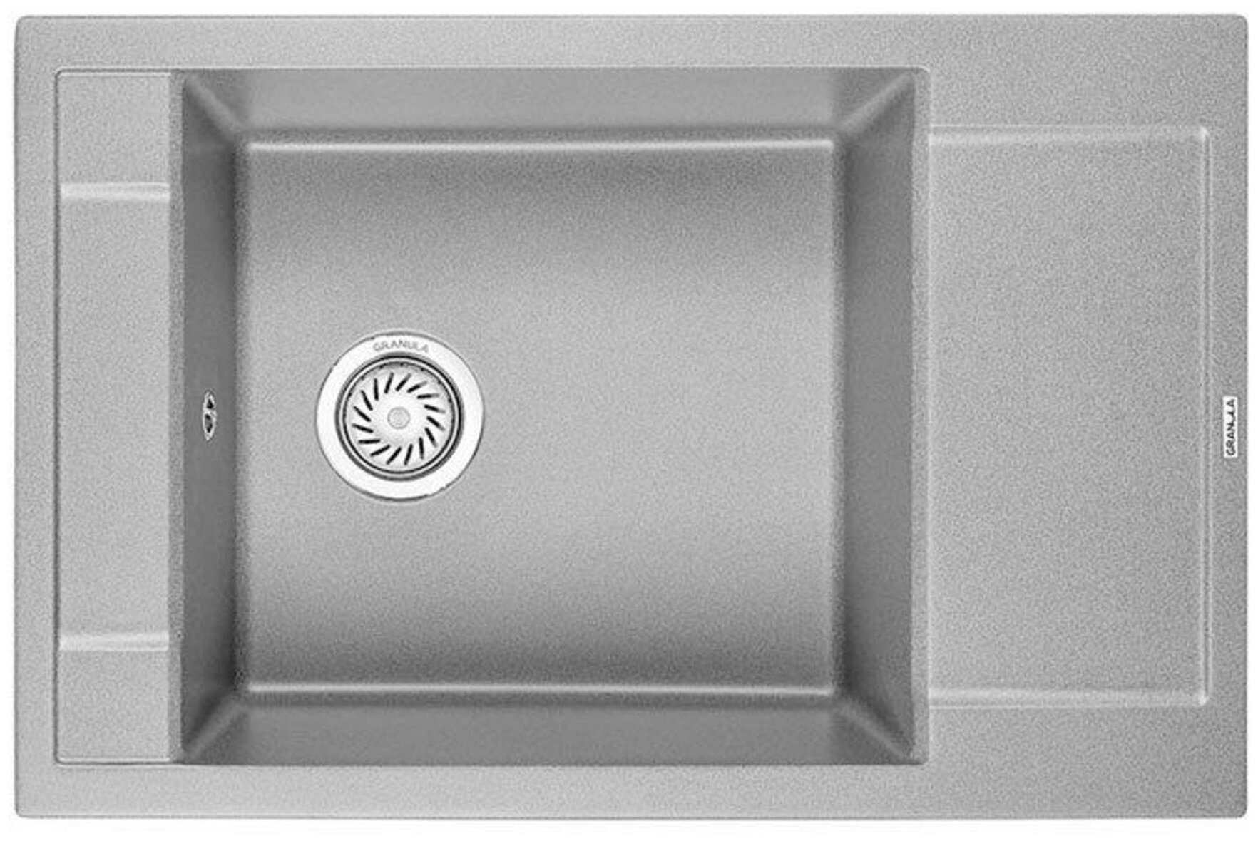 GRANULA мойка кухонная кварцевая,оборачиваемая GR-7806 780*500 мм алюминиум - фотография № 1