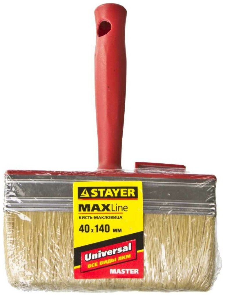 Макловица STAYER MASTER UNIVERSAL, светлая щетина, пластмассовый корпус, 4х14см