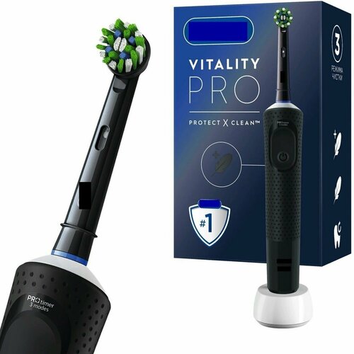 Электрическая зубная щетка Oral-B Vitality Pro Protect X Clean черная