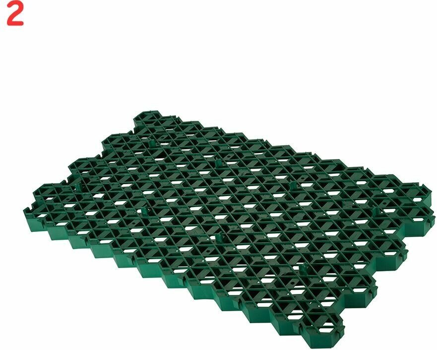 Решетка газонная пластиковая зеленая С250 700х400х328 мм (1 шт.) (2 шт.)