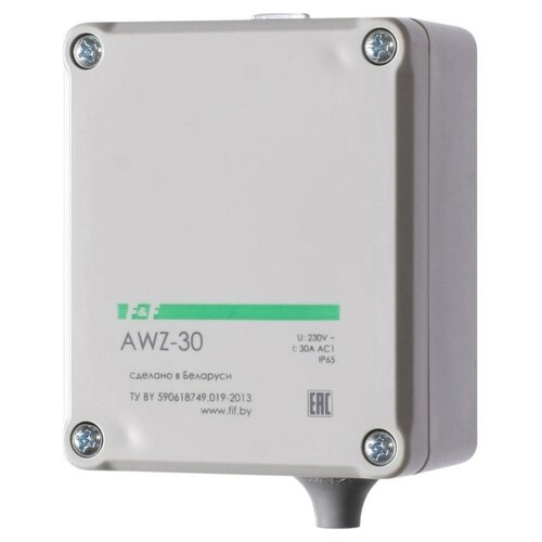 Фотореле AWZ-30 30А 13 IP65 встроенный фотодатчик монтаж на поверх. F&F EA01.001.004
