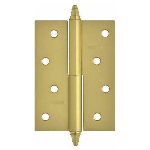 фото Петля дверная разъемная нора-м 610-4" (100*75*2,5) с колп. - матовое золото - правая