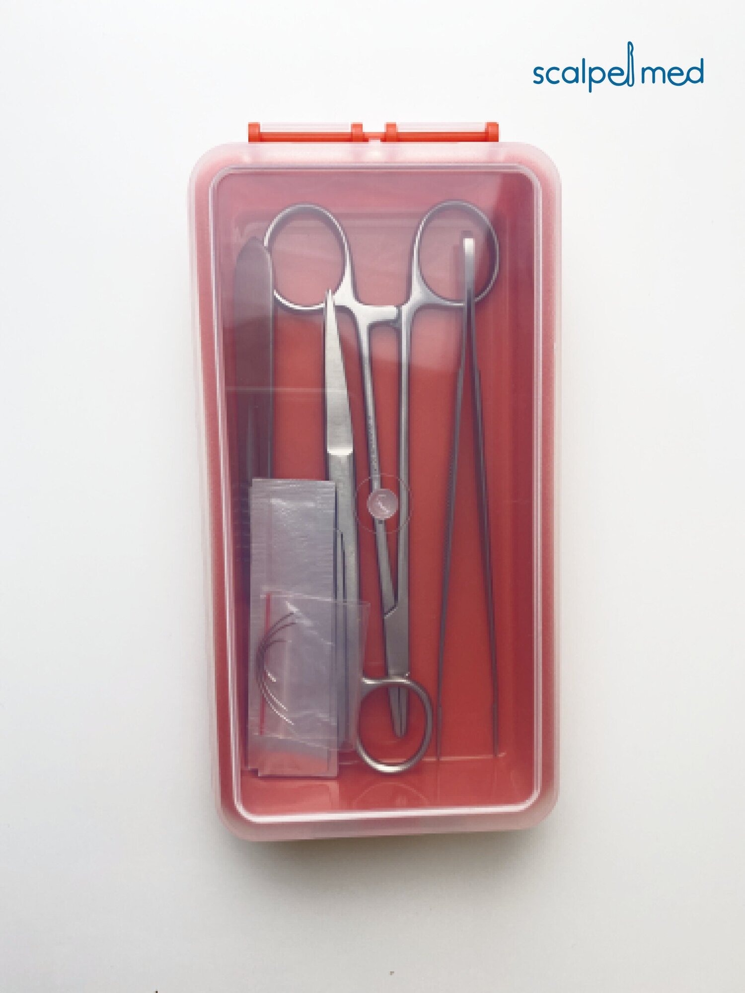 Scalpel Med Хирургический набор инструментов для шитья / Хирургические иглы , Иглодержатель / Медицинские инструменты в кейсе