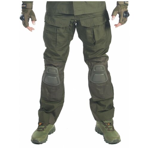 фото Брюки мужские тактические, gongtex alpha tactical pants с наколенниками, цвет олива (olive)-xl