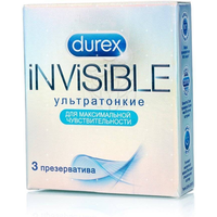 Дюрекс Презервативы Durex Invisible ультратонкие, 3 шт.