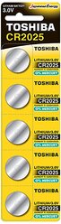 Батарейка Э/п Toshiba CR2025 BL5, 5 шт.