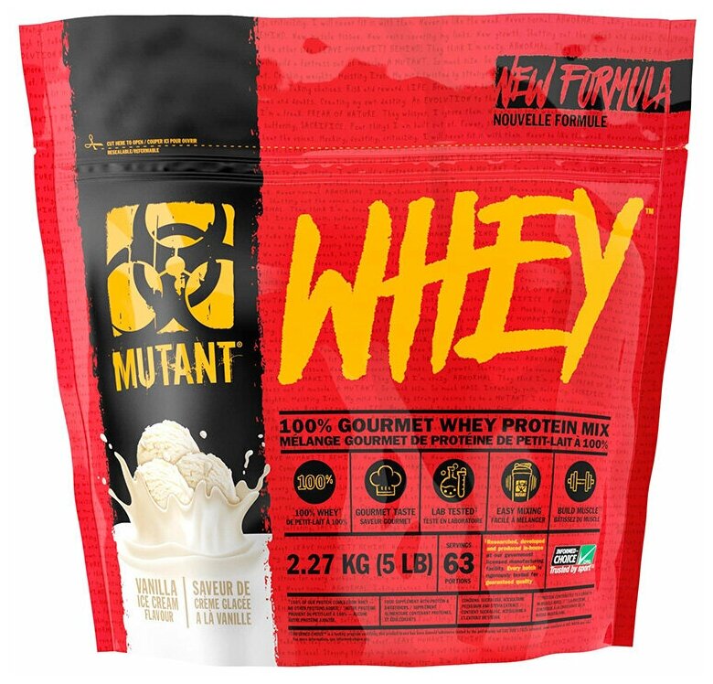 Протеин для спортсменов Mutant Whey 5 lb Vanilla Ice Cream